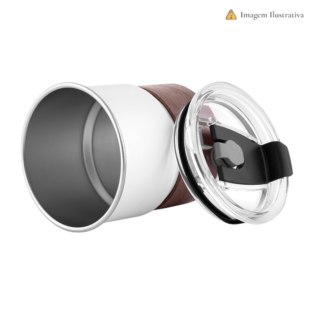 Copo de Café com Canudo em Inox Hermético 250ml Verde