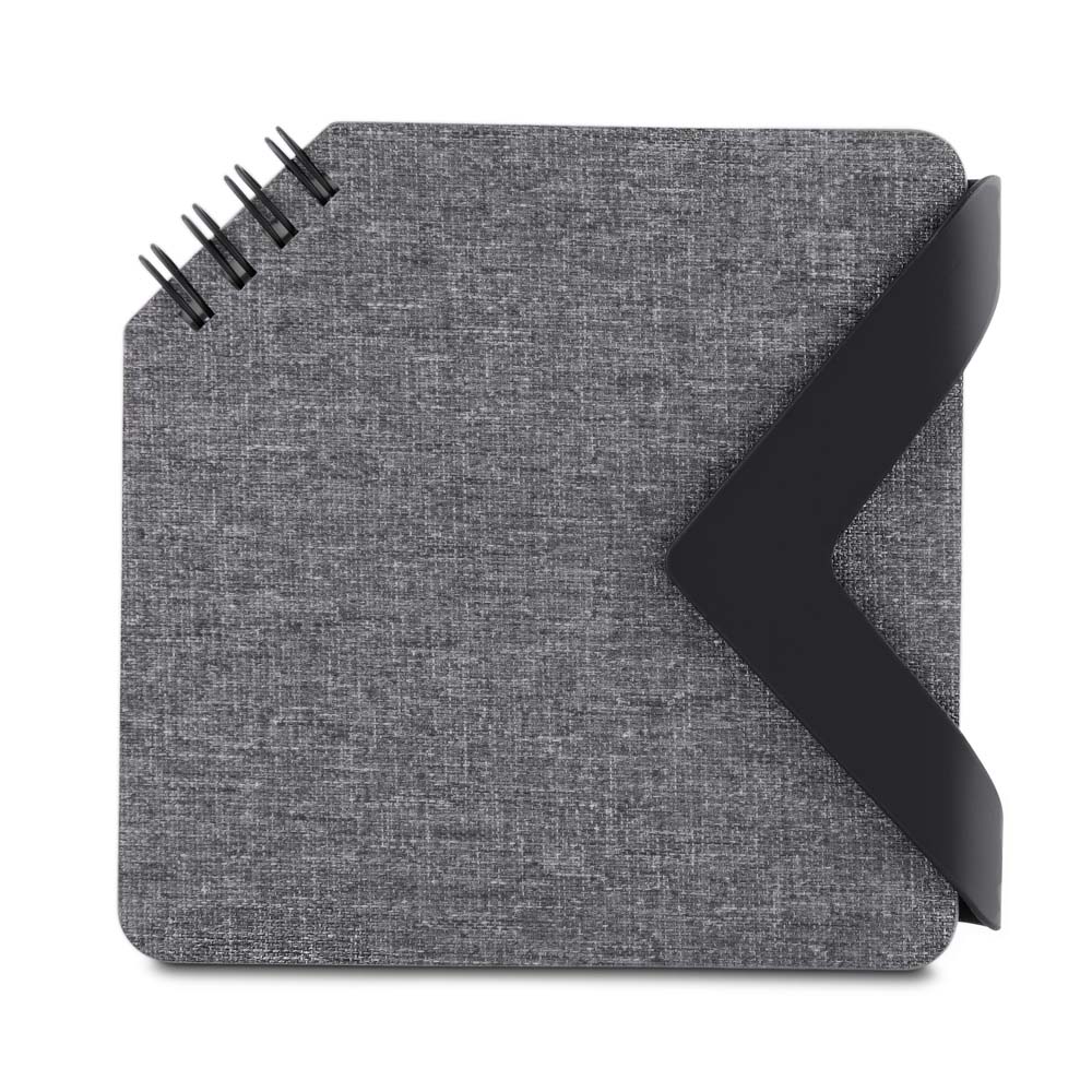 Mini Caderno com Fecho Magnético 70 Folhas Pautadas Cinza