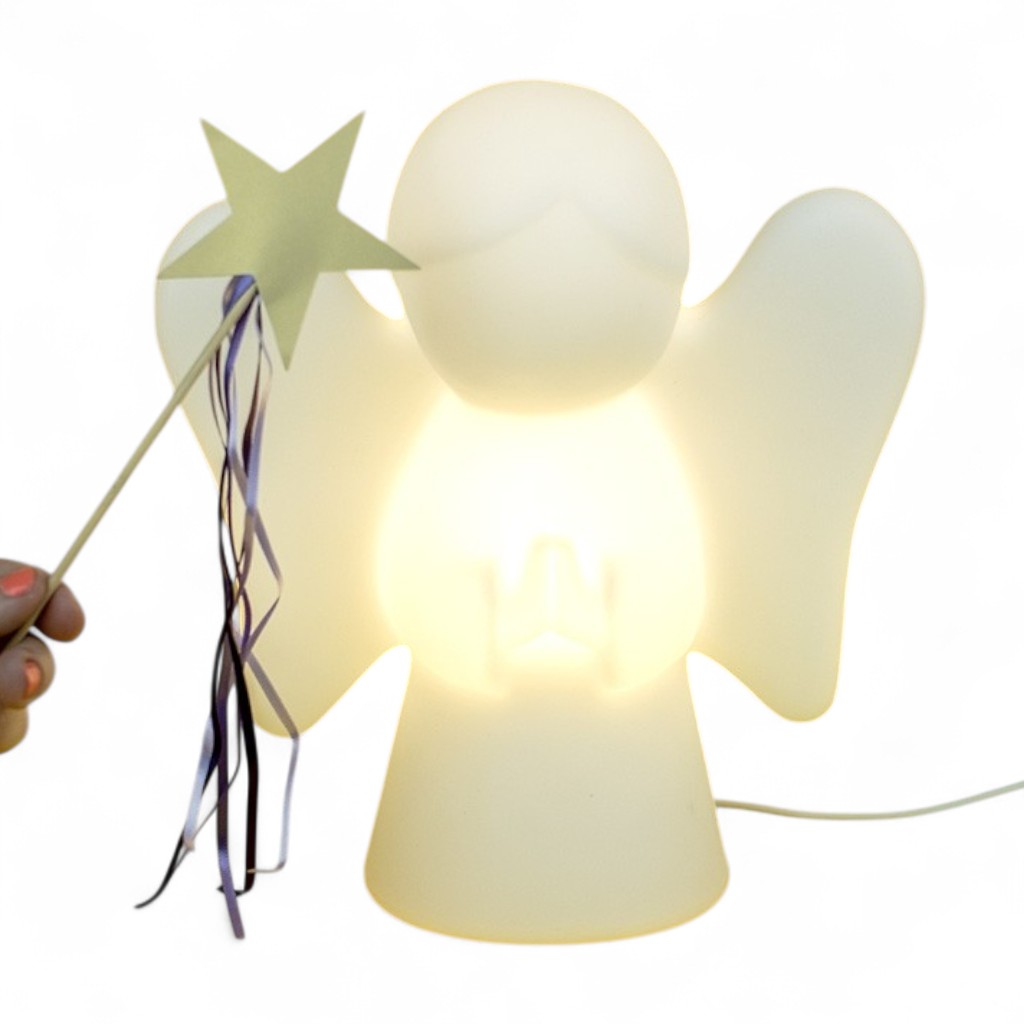 Luminária Abajur Anjinho Polietileno Bivolt Decoração Quarto