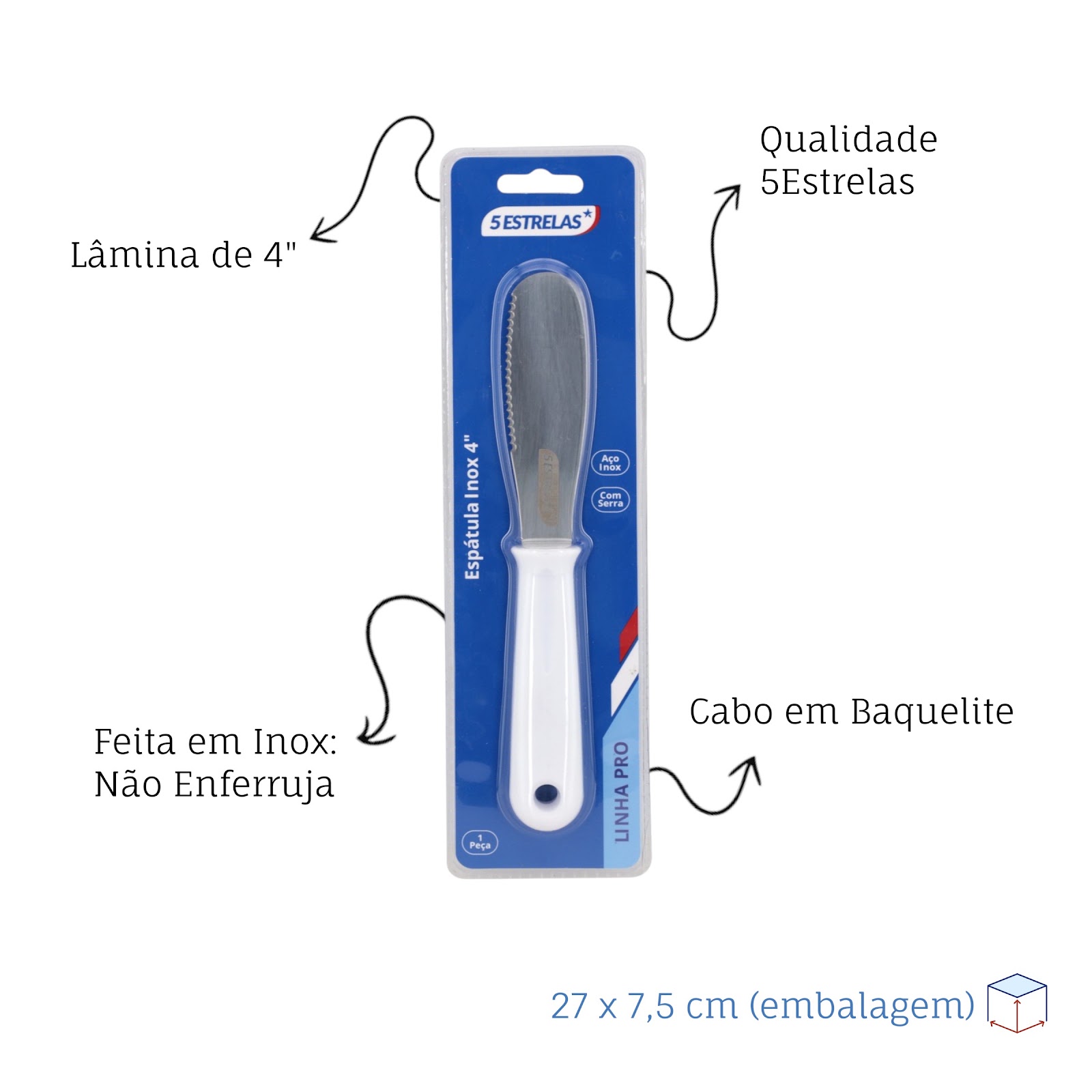 Espátula Manteiga com Serra Inox 4