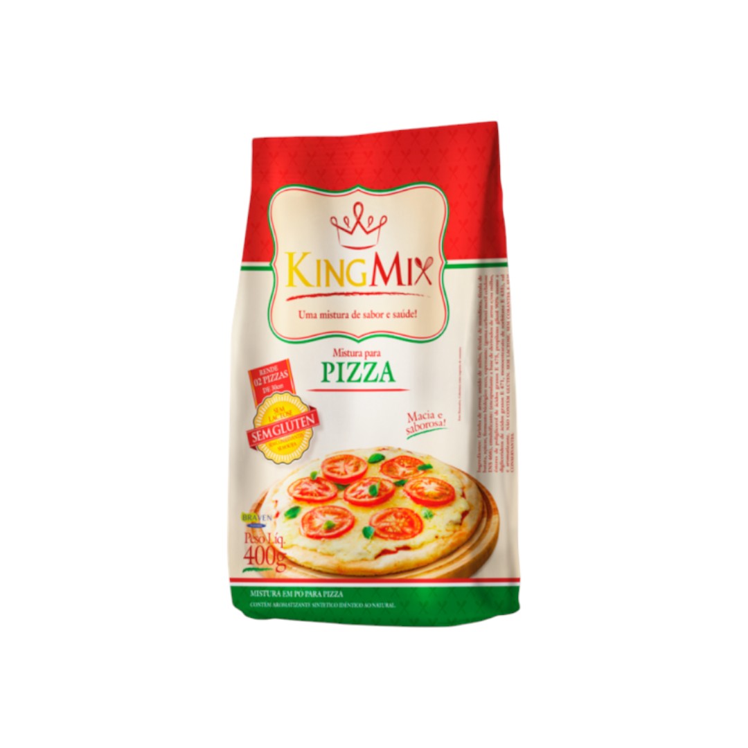 Mistura para Pizza Vegana King Mix 400g Sem Glúten e Sem Lactose