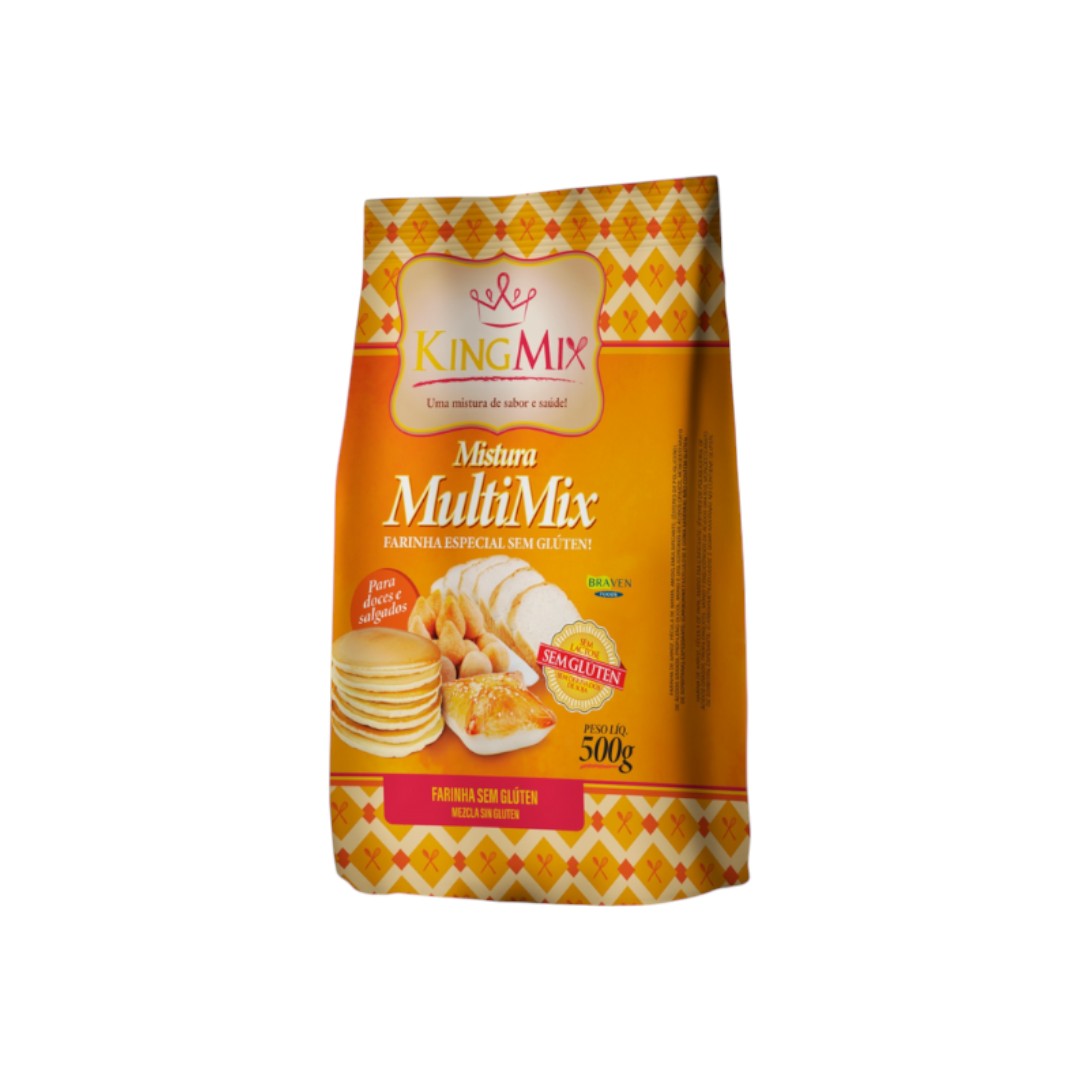 Farinha Especial Multimix King Mix 500g Sem Glúten e Sem Lactose