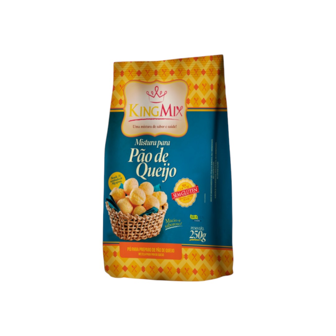 Mistura em Pó para Pão de Queijo King Mix 250g Sem Glúten
