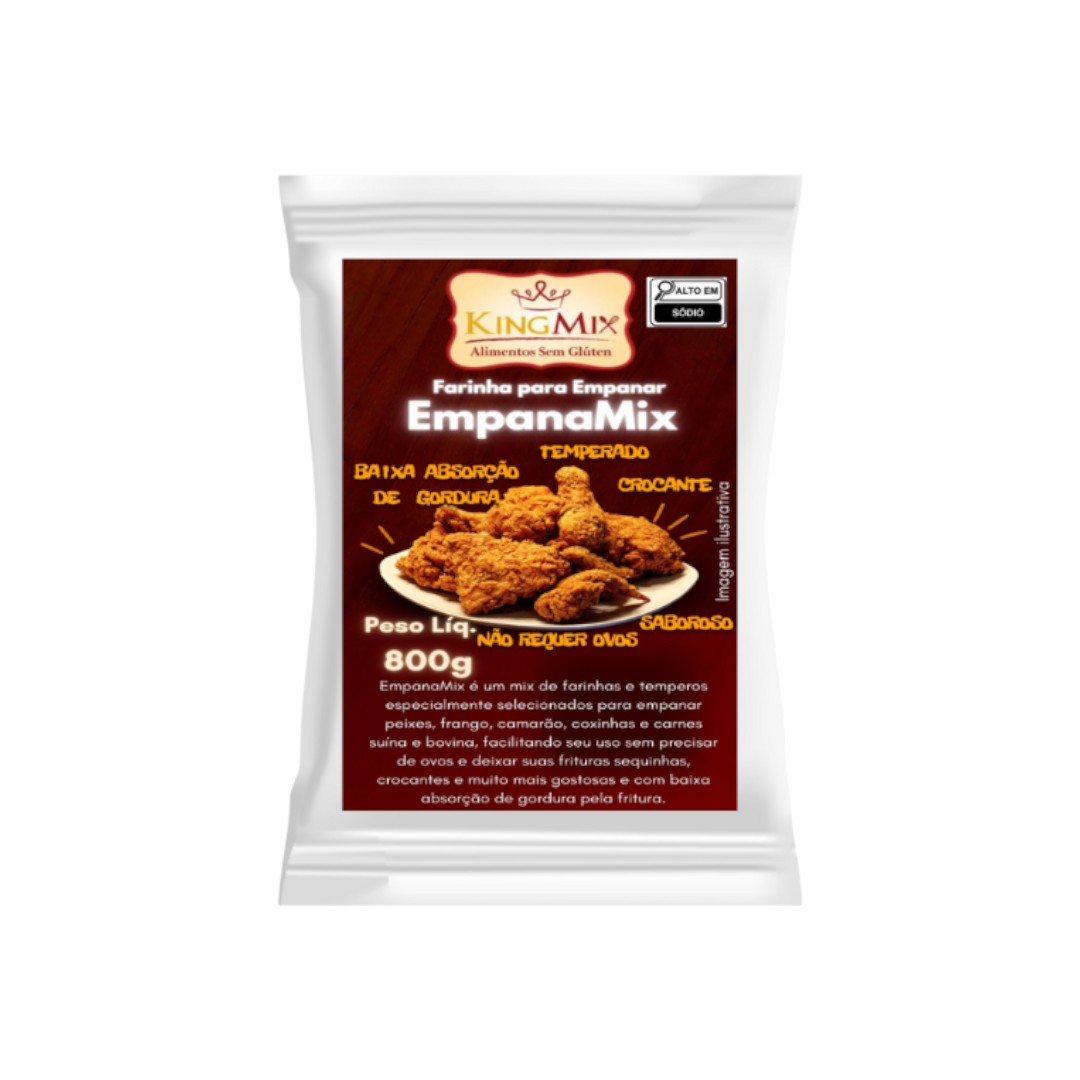 Mistura para Empanar Empanamix King Mix 800g Sem Glúten