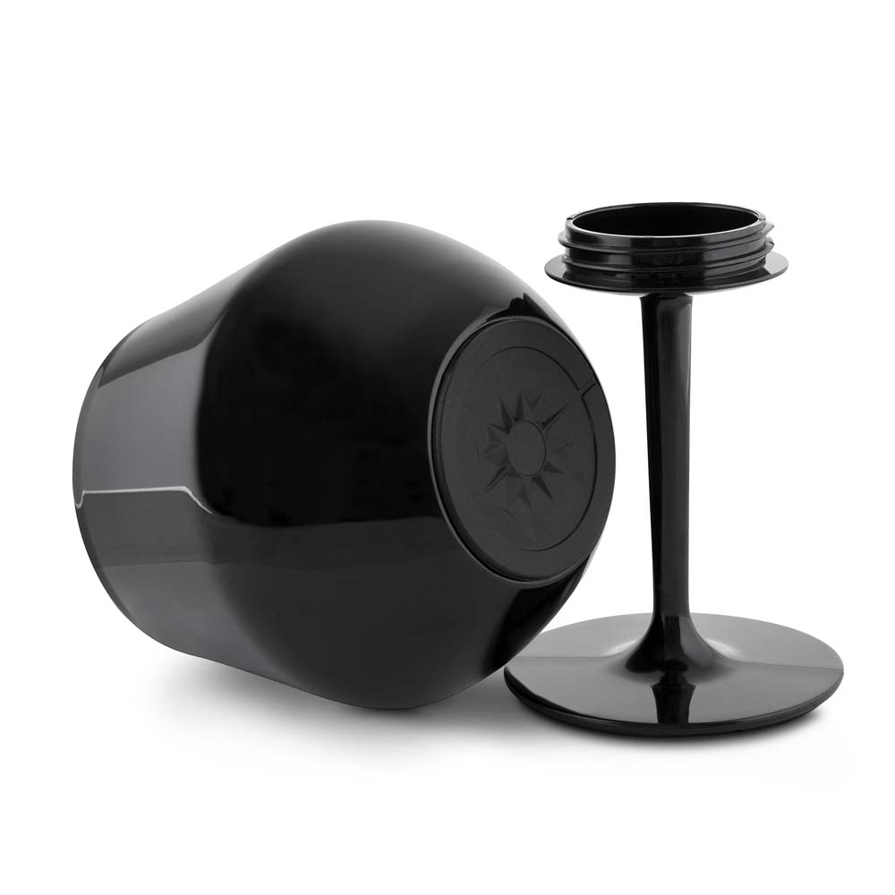 Taça Térmica Inox 350ml com Haste Removível Vira Copo Preta