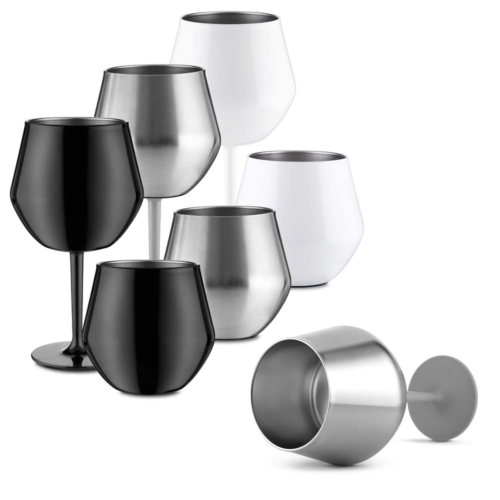 Taça Térmica Inox 350ml com Haste Removível Vira Copo Preta