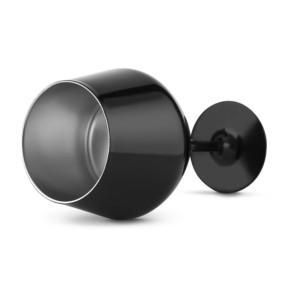 Taça Térmica Inox 350ml com Haste Removível Vira Copo Preta