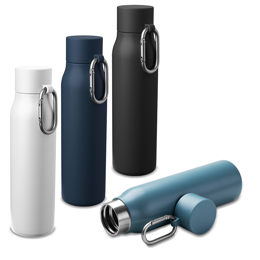 Garrafa Térmica Inox Parede Dupla 550ml Tampa Rosqueável Branca