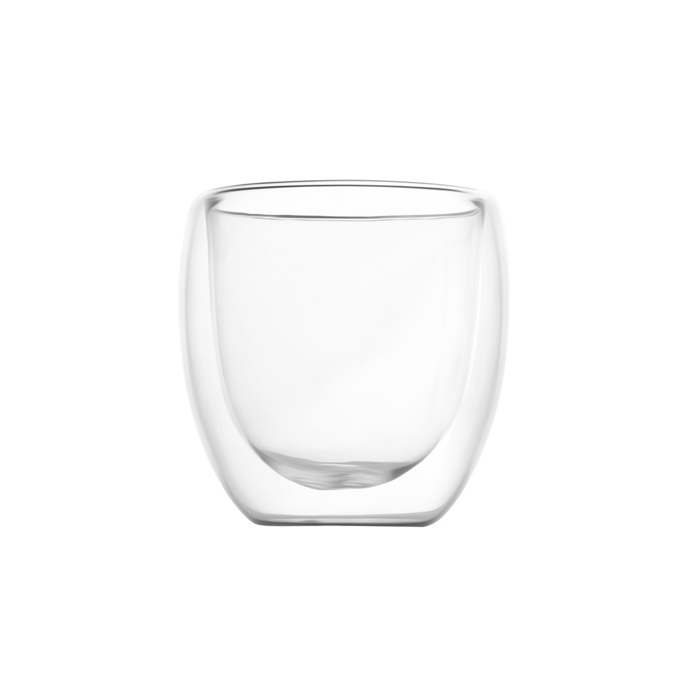 Conjunto 2 Copos Vidro Borossilicato 180ml Parede Dupla