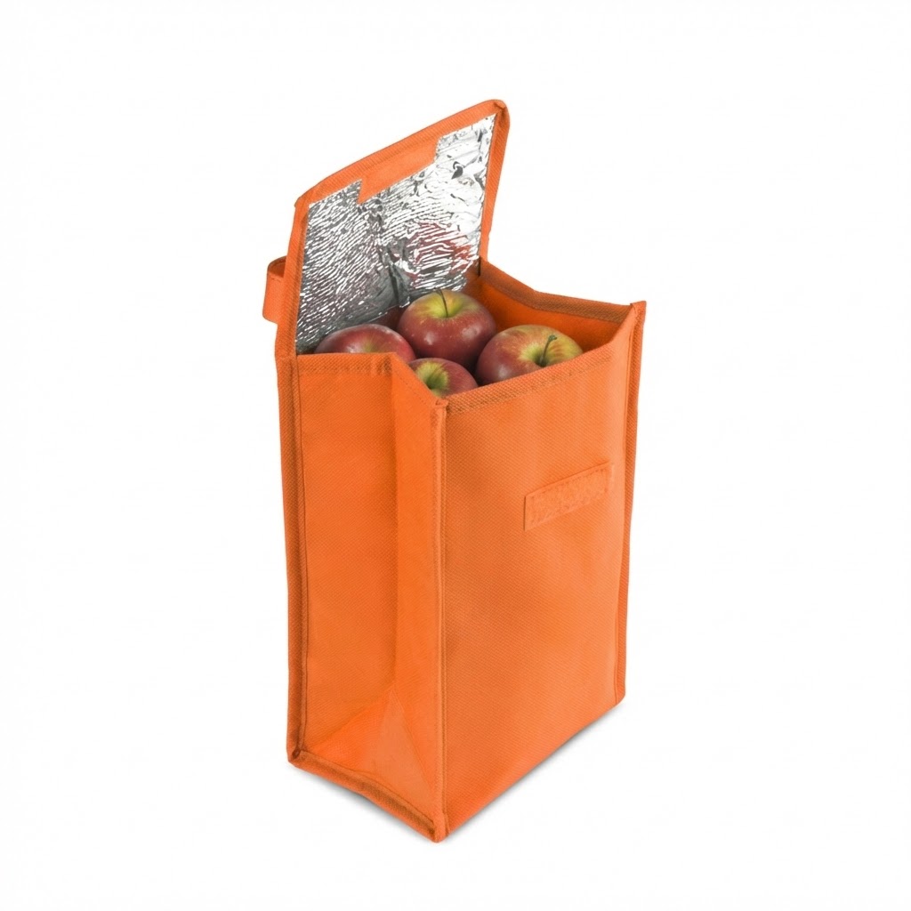 Bolsa Térmica Dobrável Interior Alumínio 4,8L Laranja