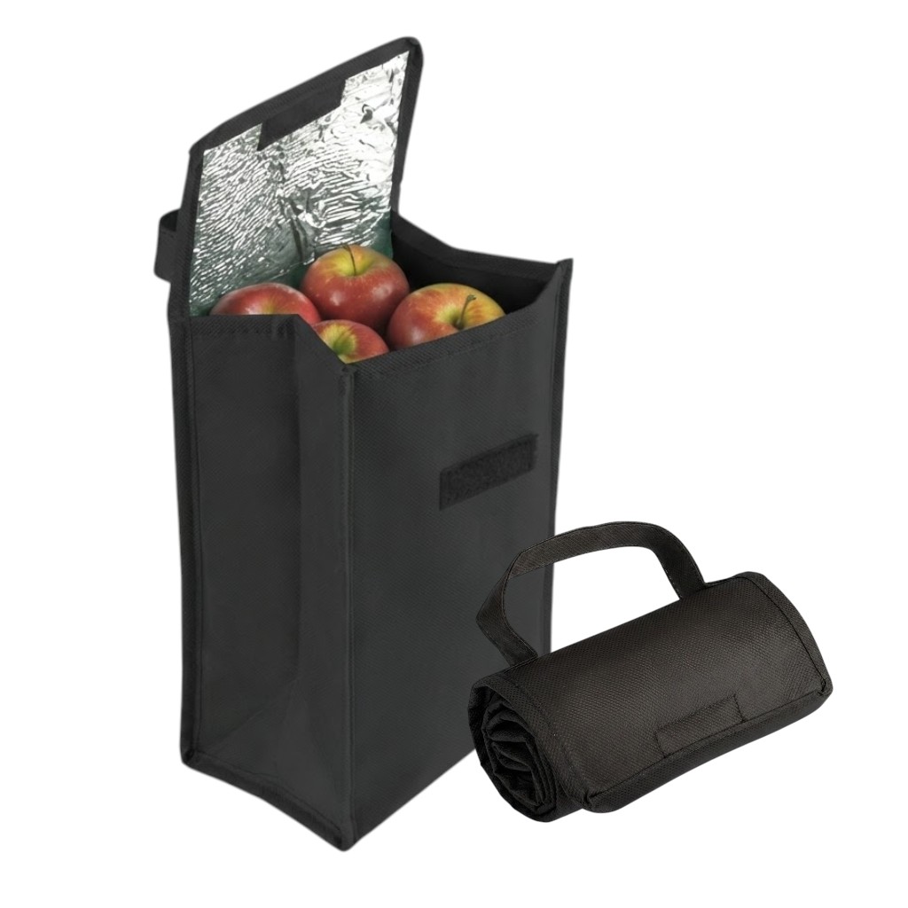 Bolsa Térmica Dobrável Interior Alumínio 4,8L Preta