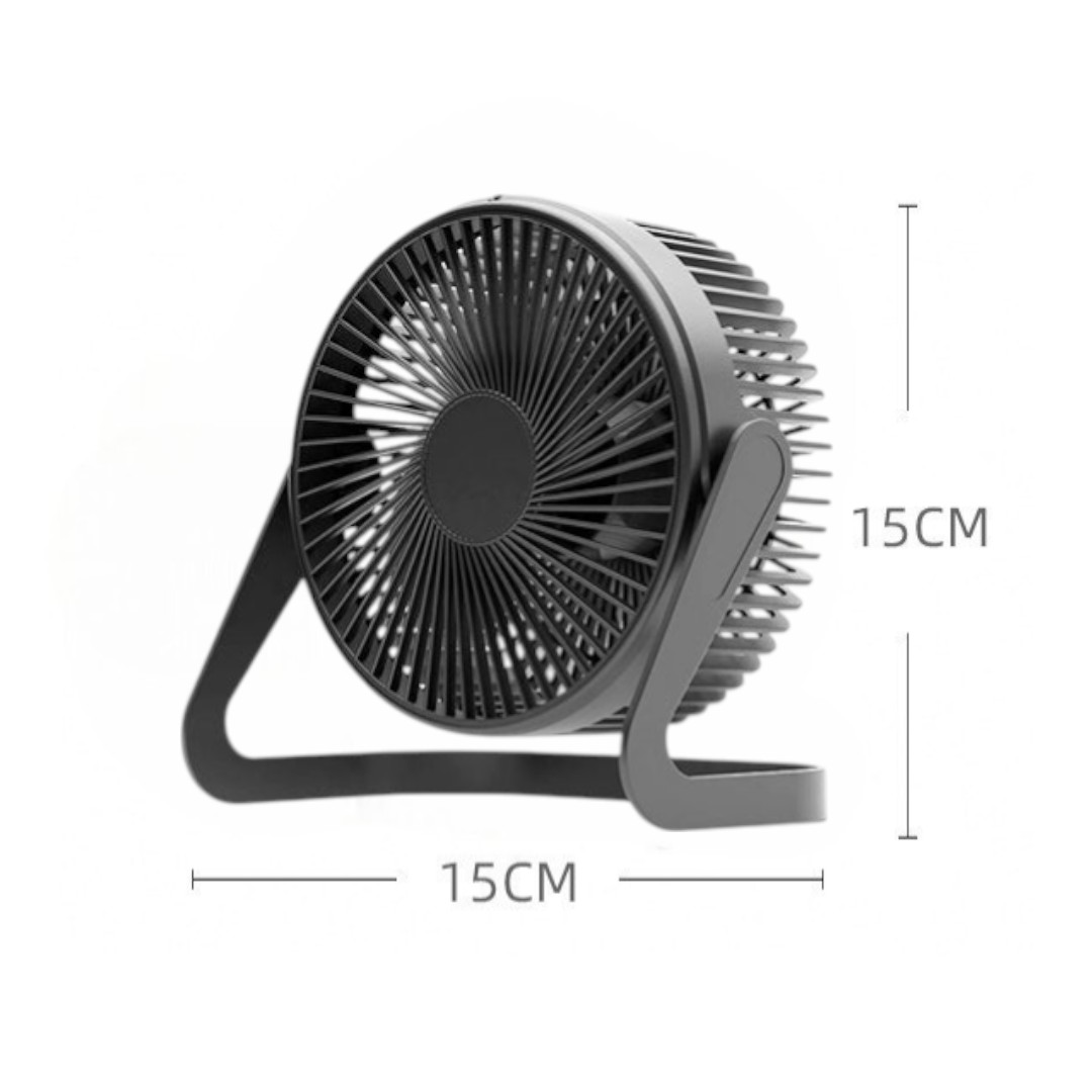 Mini Ventilador USB com 2 Velocidades Baixo Ruído 36dB 5” Preto