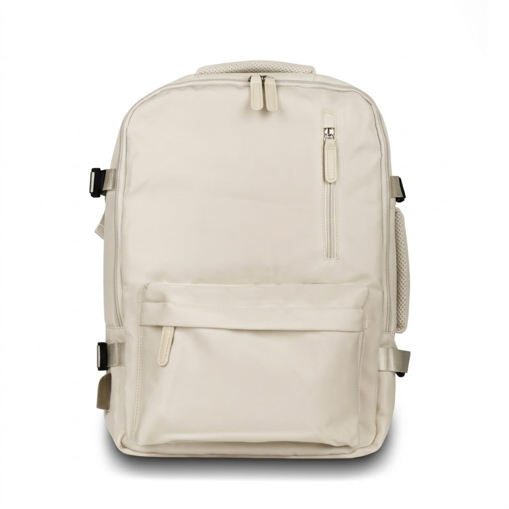 Mochila Pasta Notebook 15.6” Expansível 15-31L com USB Off White