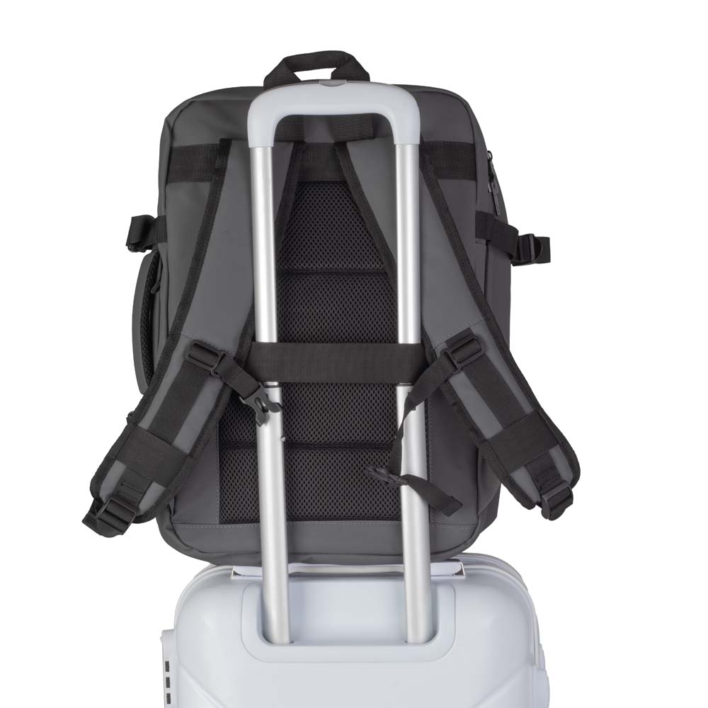 Mochila Pasta Notebook 15.6” Expansível 22-31L para Viagem Cinza