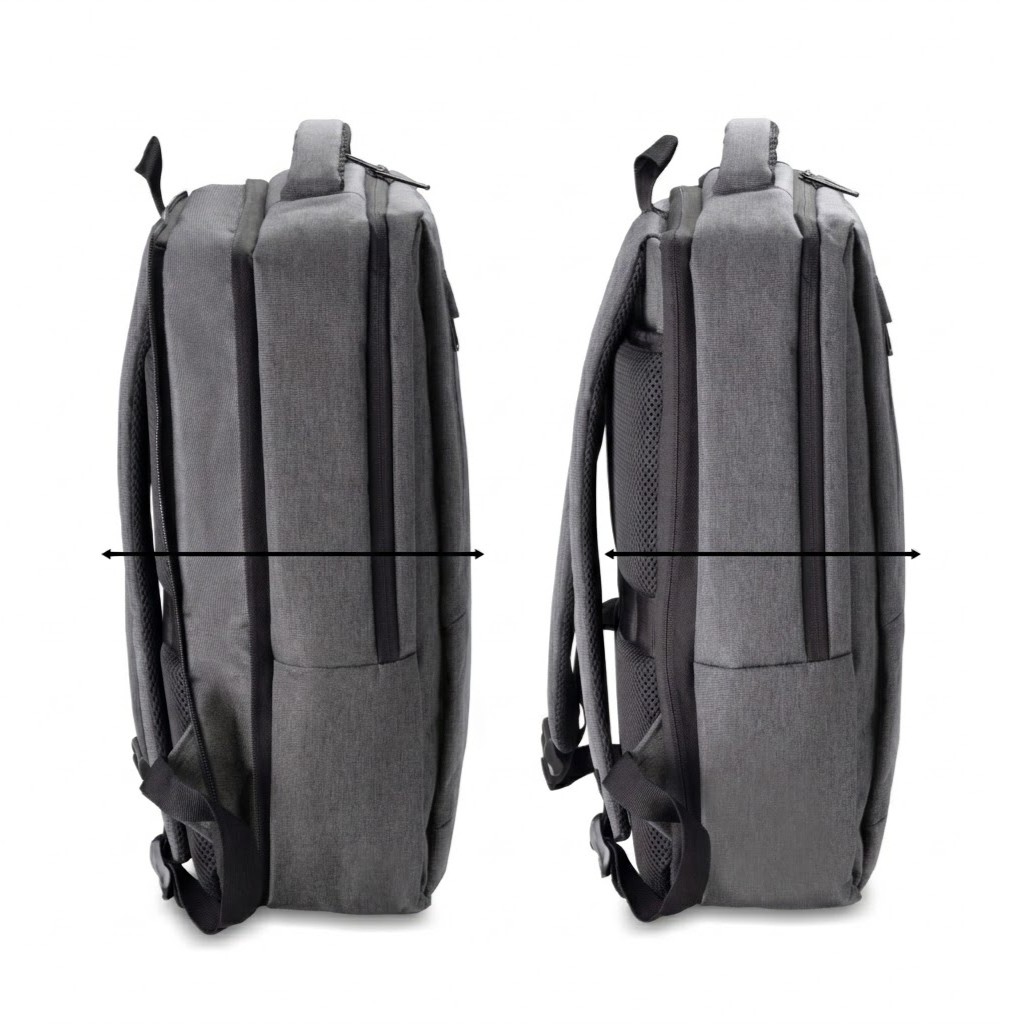 Mochila Notebook 15.6” Expansível 20-27L USB Engate de Mala Grafite