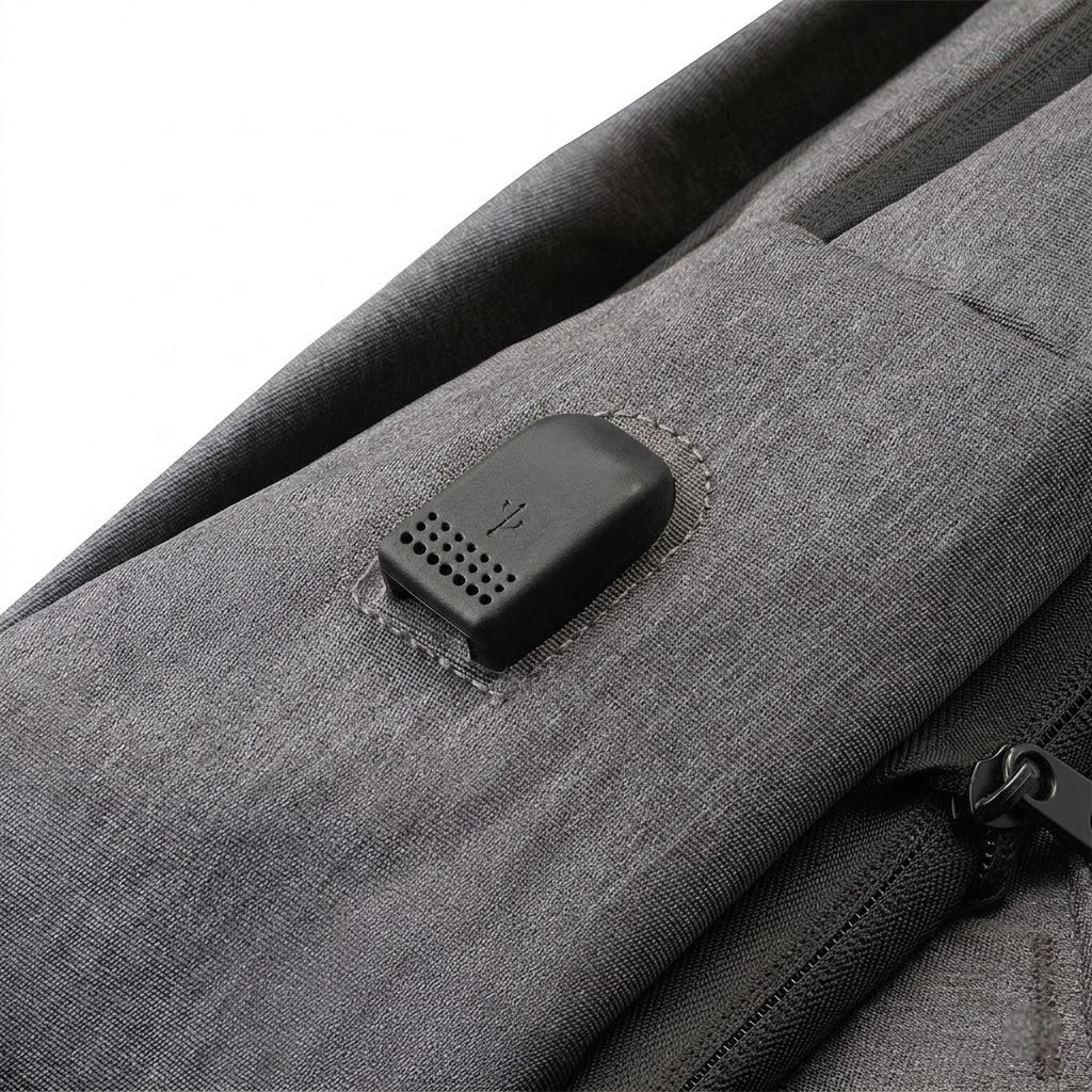 Mochila Notebook 15.6” Expansível 20-27L USB Engate de Mala Grafite
