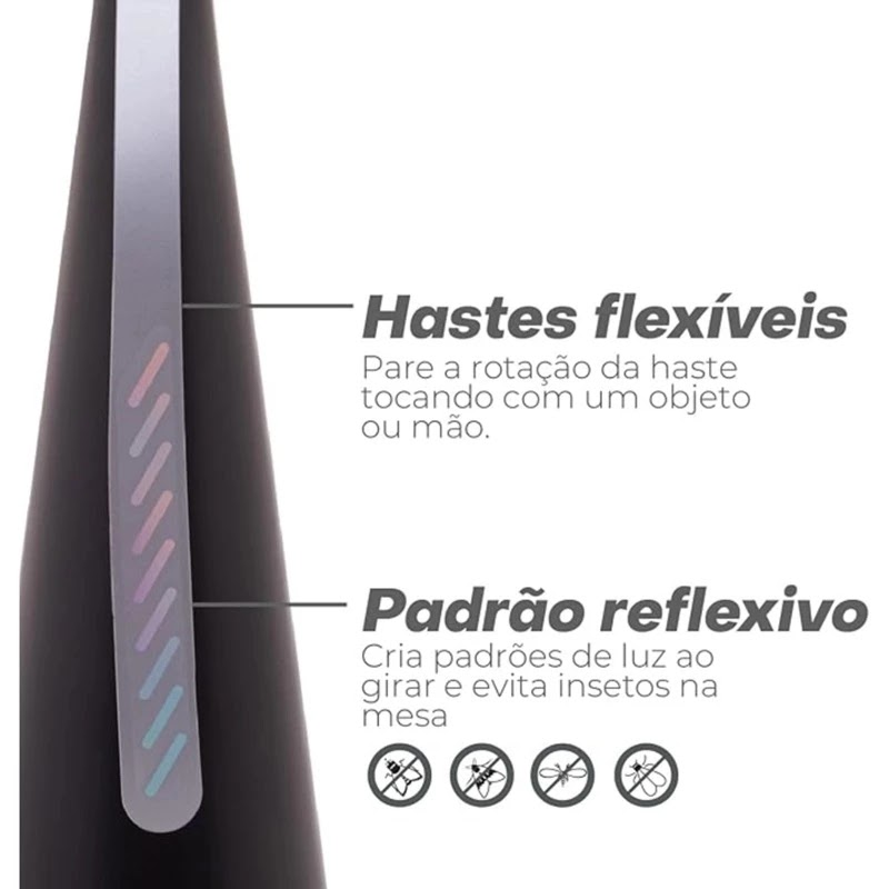Ventilador Repelente de Moscas Portátil de Mesa com Fio