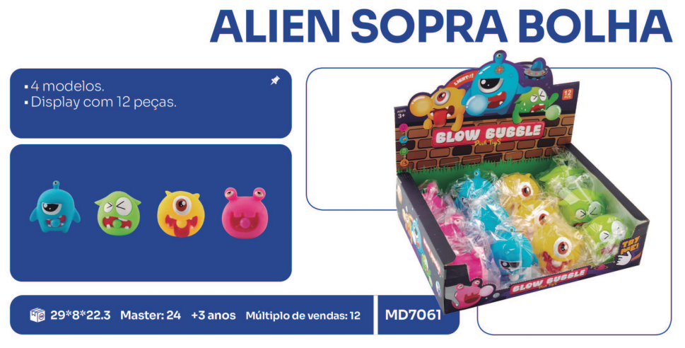 Kit Monstrinhos de Apertar 12 Unidades Brinquedo Antiestresse