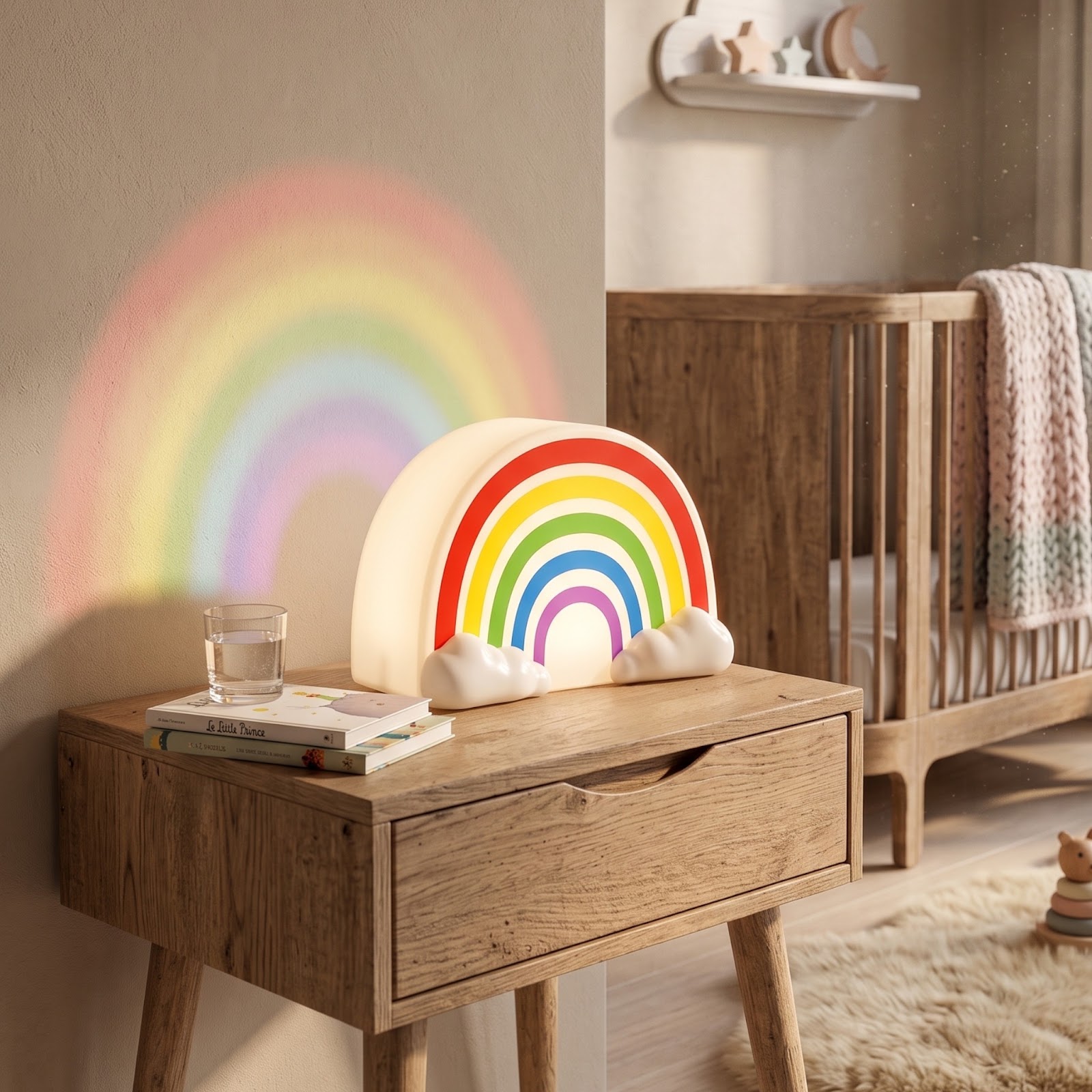 Luminária Arco-Íris Decorativa Abajur Quarto Infantil