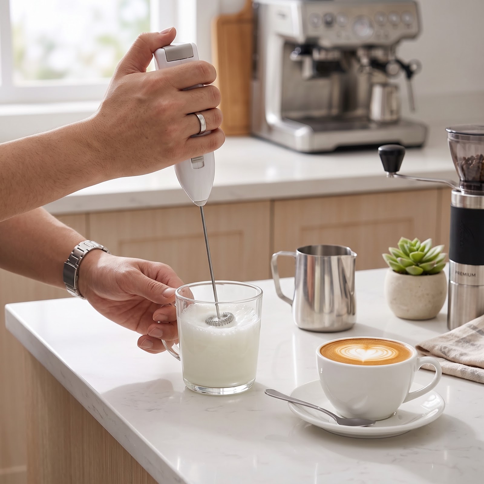 Misturador Mixer Elétrico Inox Plástico Processador Branco