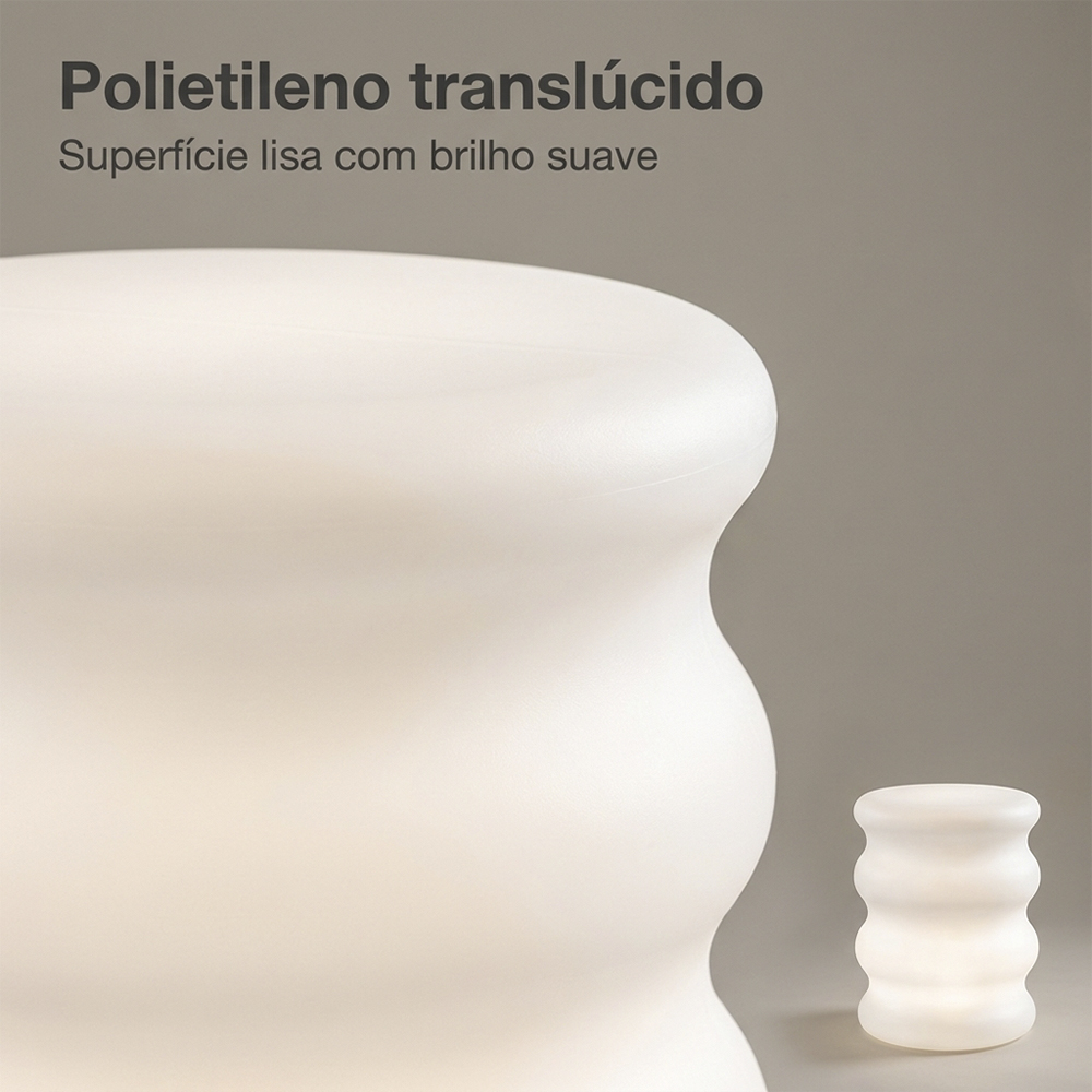 Banqueta Baú Jurerê Led RGB Banco Decorativo Premium