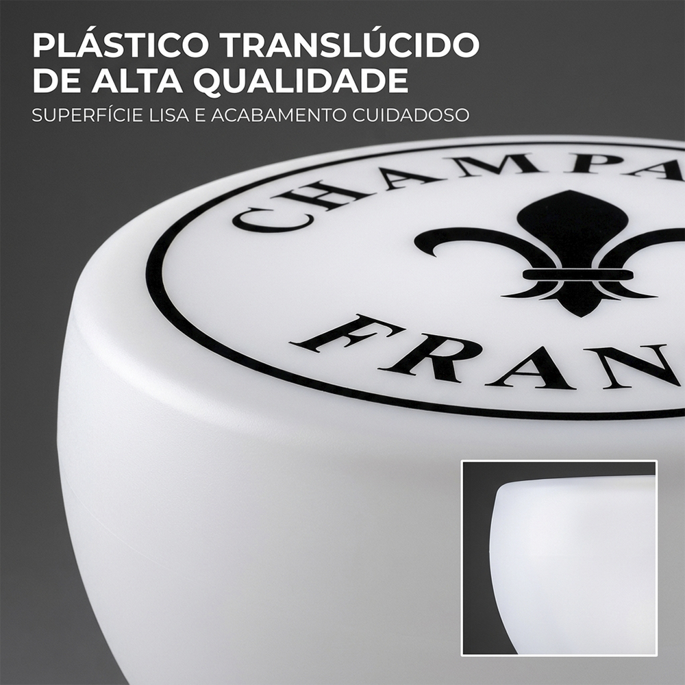 Banqueta Rolha Branca Champanhe Banco Decorativo