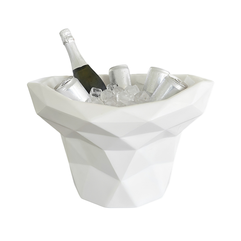 Champanheira de Mesa Design Geométrico Branca