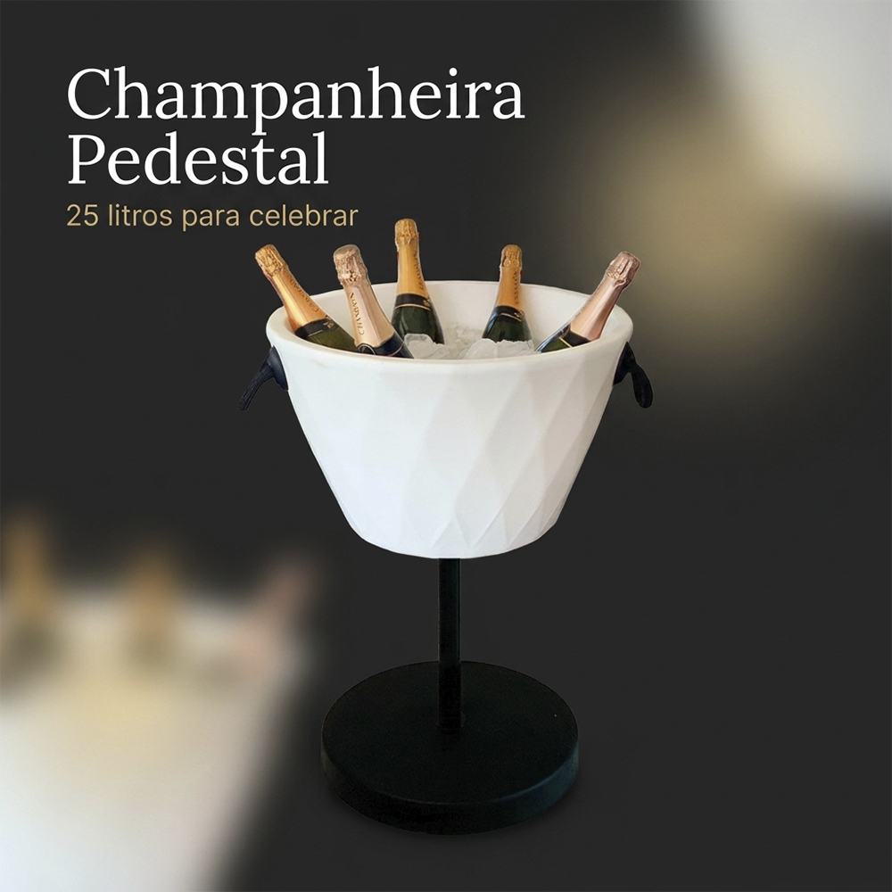 Champanheira Pedestal 25L Festas Até 8 Garrafas