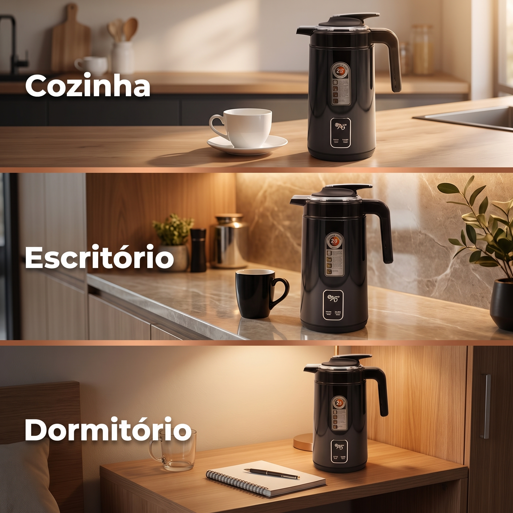 Chaleira Elétrica Térmica 1,7L 127V Seletor Temperatura Thermo Plus Chimarrão
