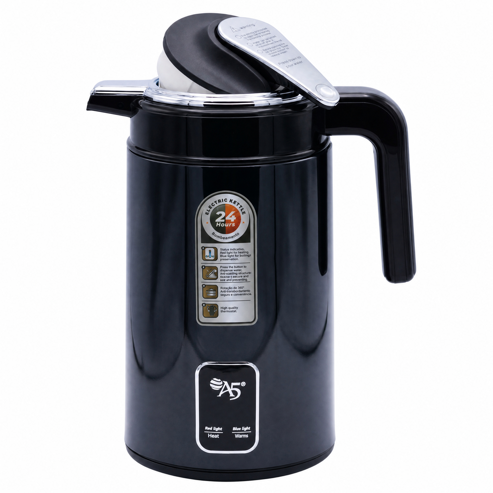 Chaleira Elétrica Térmica 1,7L 127V Seletor Temperatura Thermo Plus Chimarrão