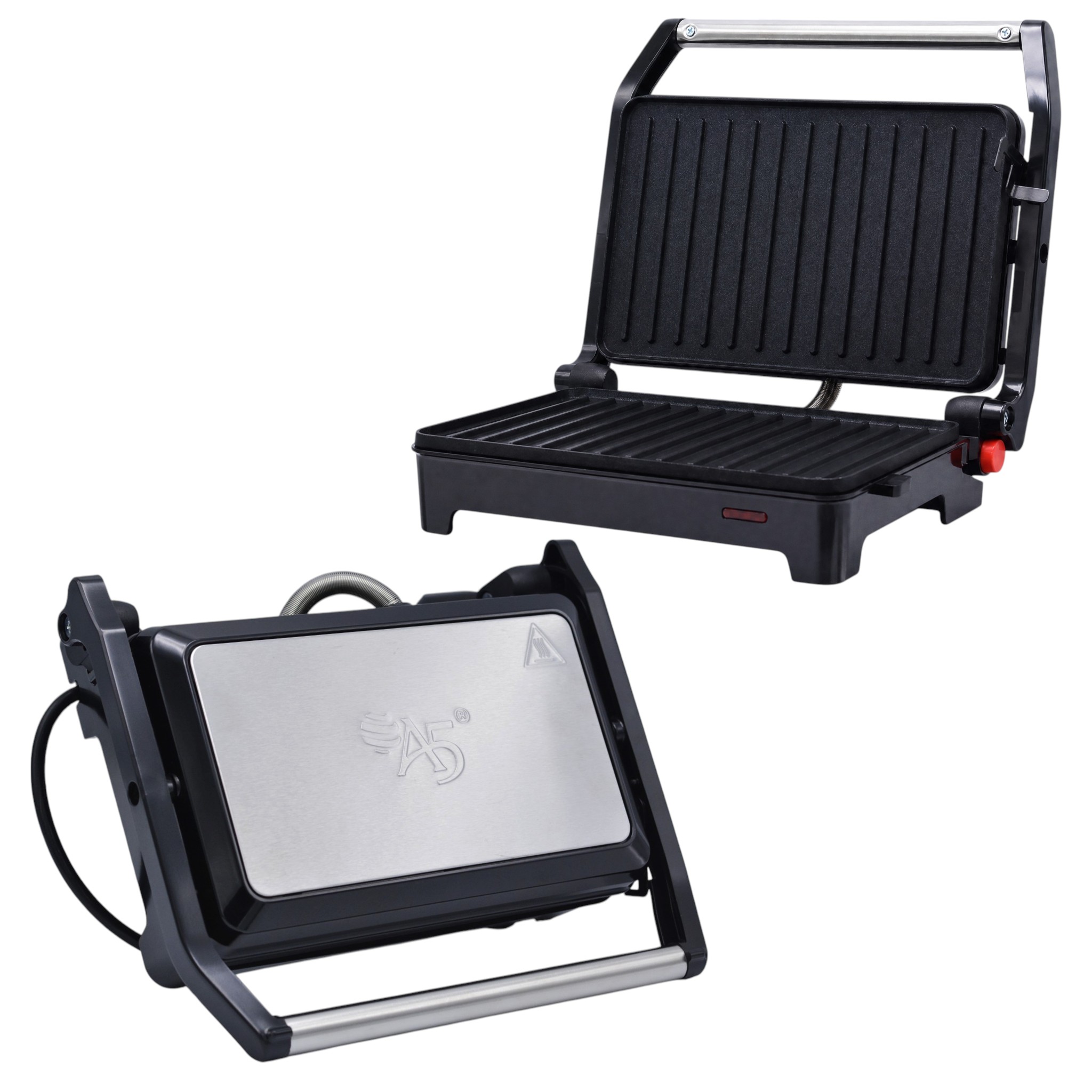 Grill Elétrico Inox 850W 220V Antiaderente para Grelhados Austin Prime A5