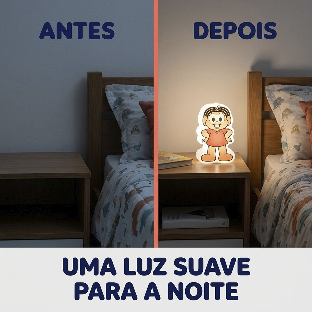 Luminária Mini Shape Mônica Turma da Mônica