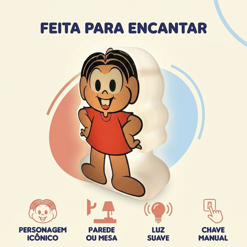 Luminária Mini Shape Mônica Turma da Mônica