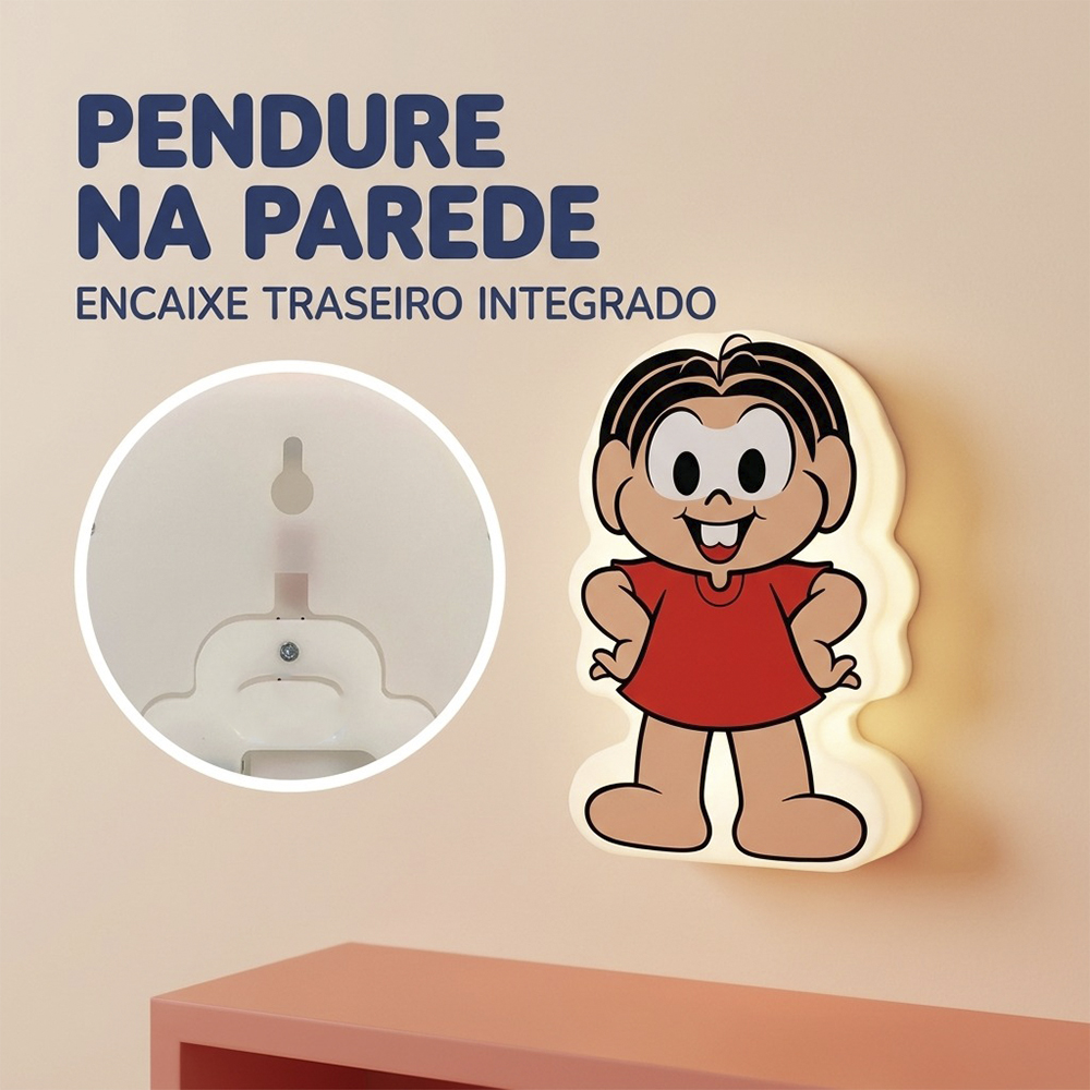 Luminária Mini Shape Mônica Turma da Mônica