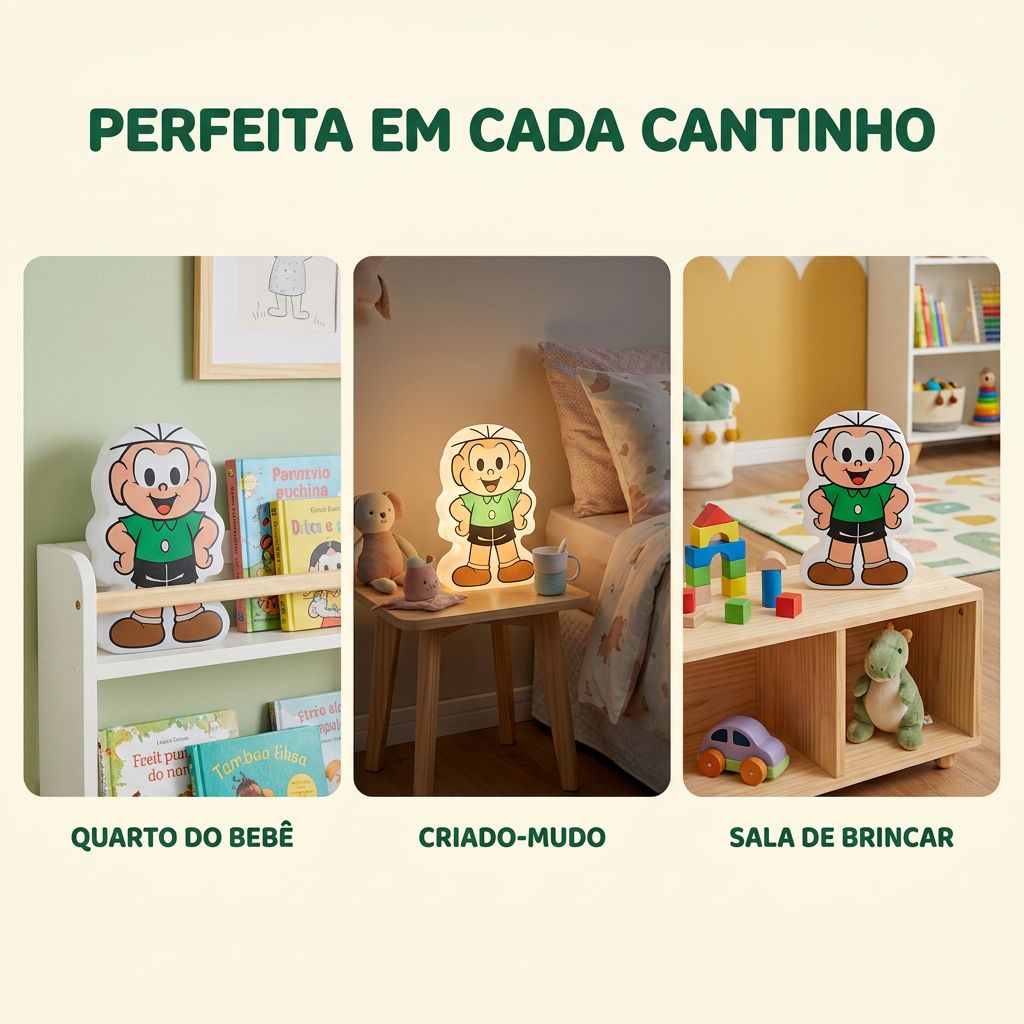 Luminária Mini Shape Cebolinha Turma da Mônica