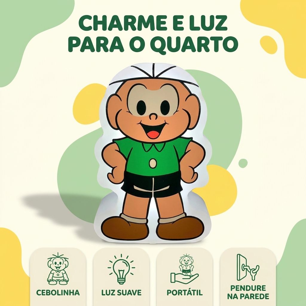 Luminária Mini Shape Cebolinha Turma da Mônica