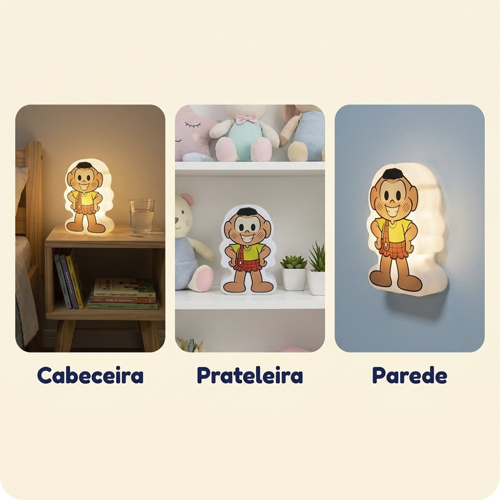 Luminária Mini Shape Cascão Turma da Mônica