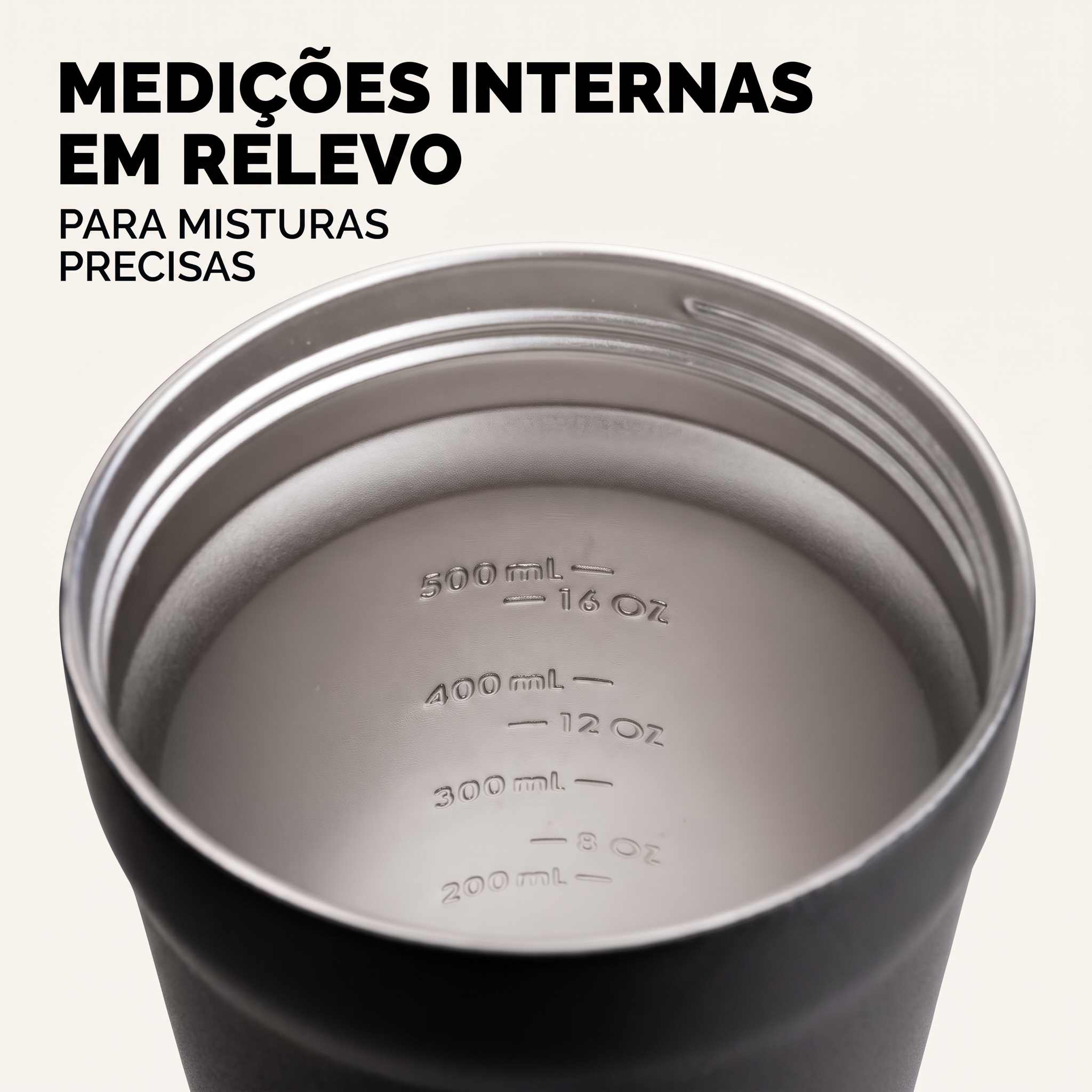 Garrafa Térmica Inox 700ml Parede Dupla Reservatório p/ Suplemento Preta