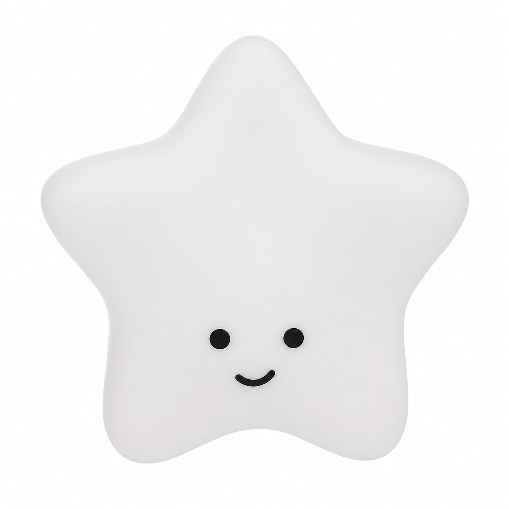 Luminária Estrela Branca de Mesa com Adesivos