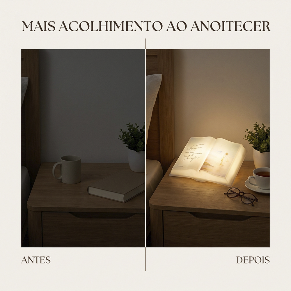 Luminária Bíblia Versículo Mateus 28-20 de Mesa