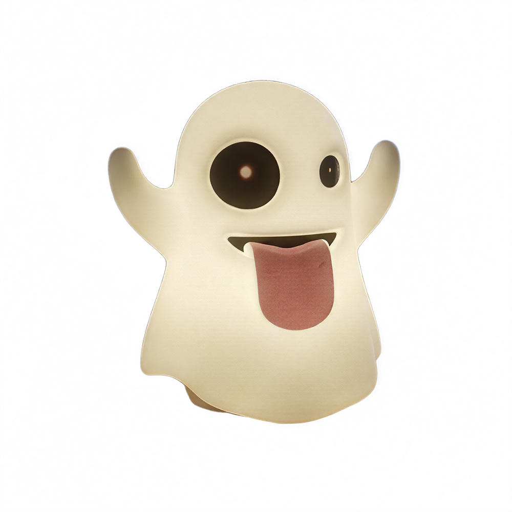 Luminária Emoji Fantasma de Mesa Decorativa