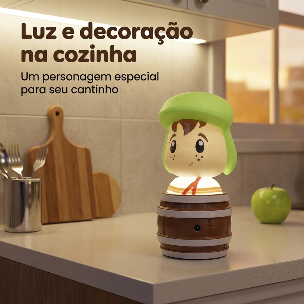 Luminária Chaves no Barril Decoração de Mesa