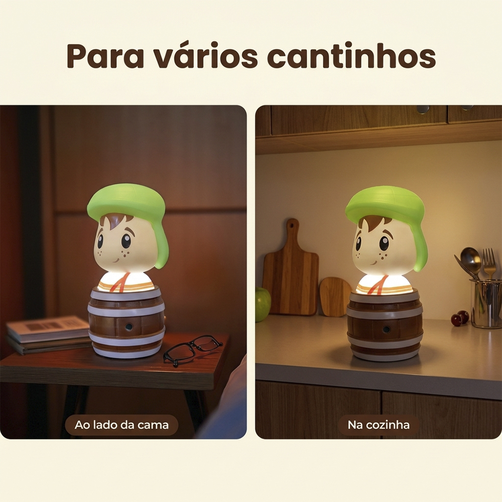 Luminária Chaves no Barril Decoração de Mesa