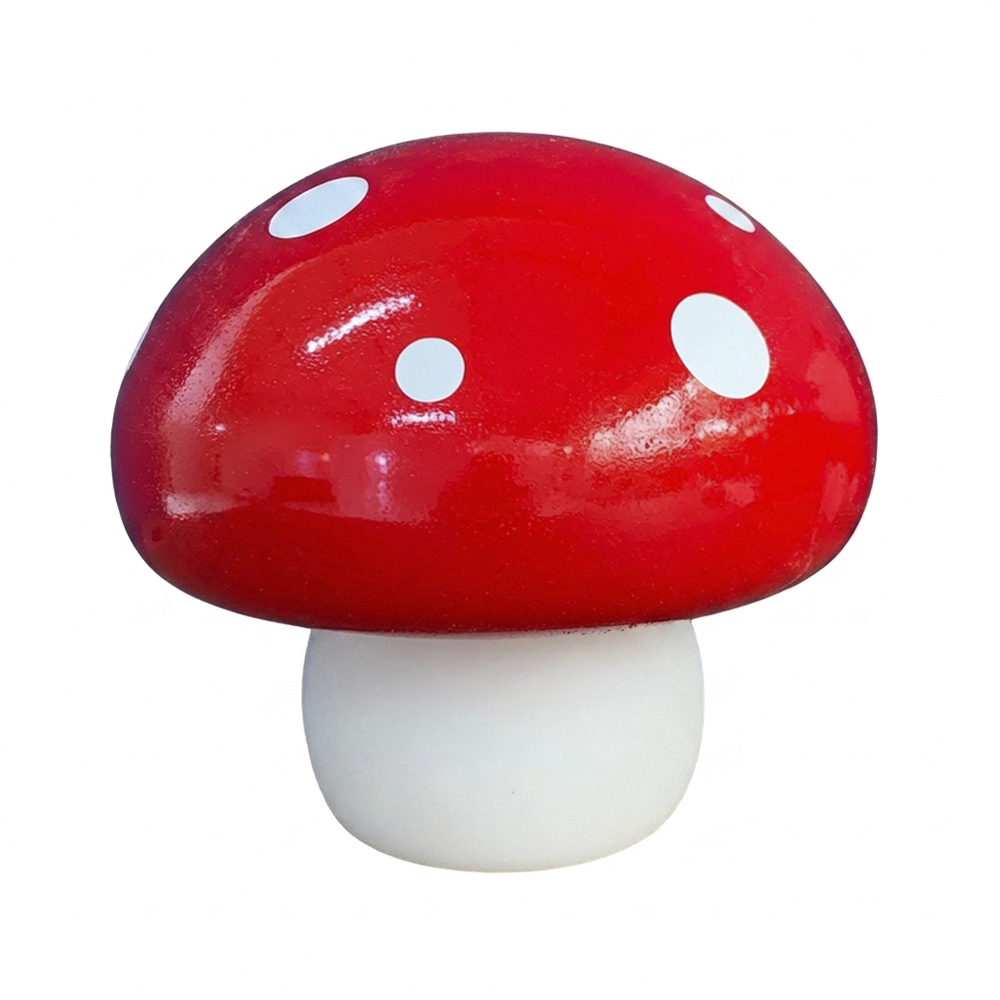 Luminária Decorativa Cogumelo Vermelho de Mesa