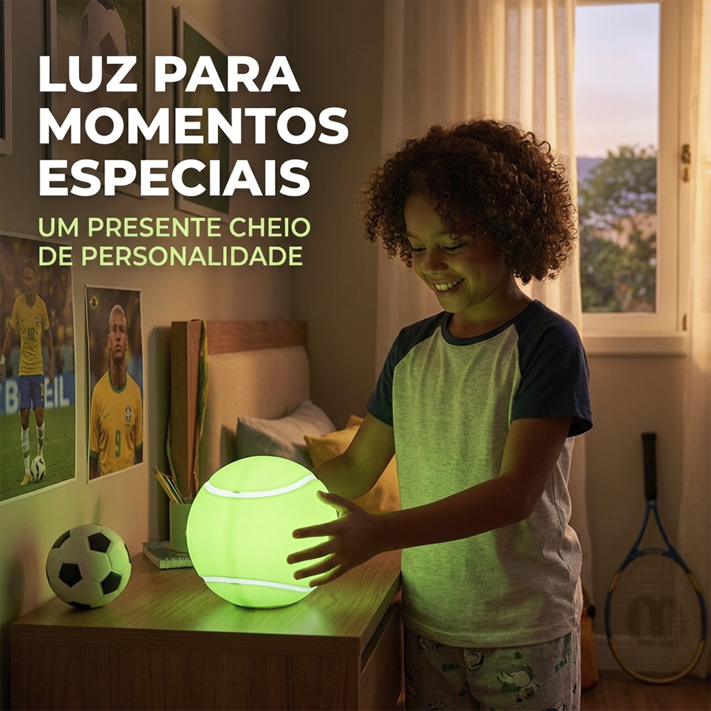 Luminária Bola de Tênis de Mesa Decorativa