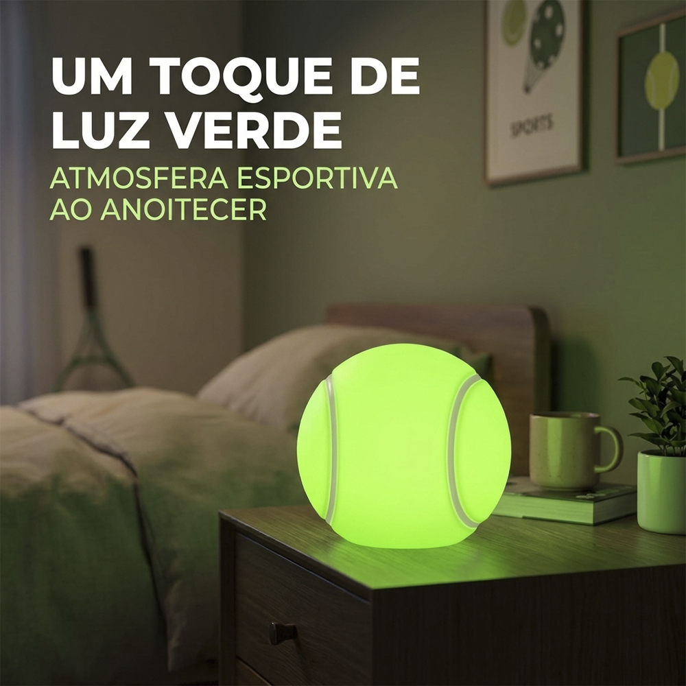 Luminária Bola de Tênis de Mesa Decorativa