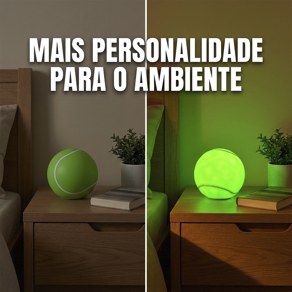 Luminária Bola de Tênis de Mesa Decorativa