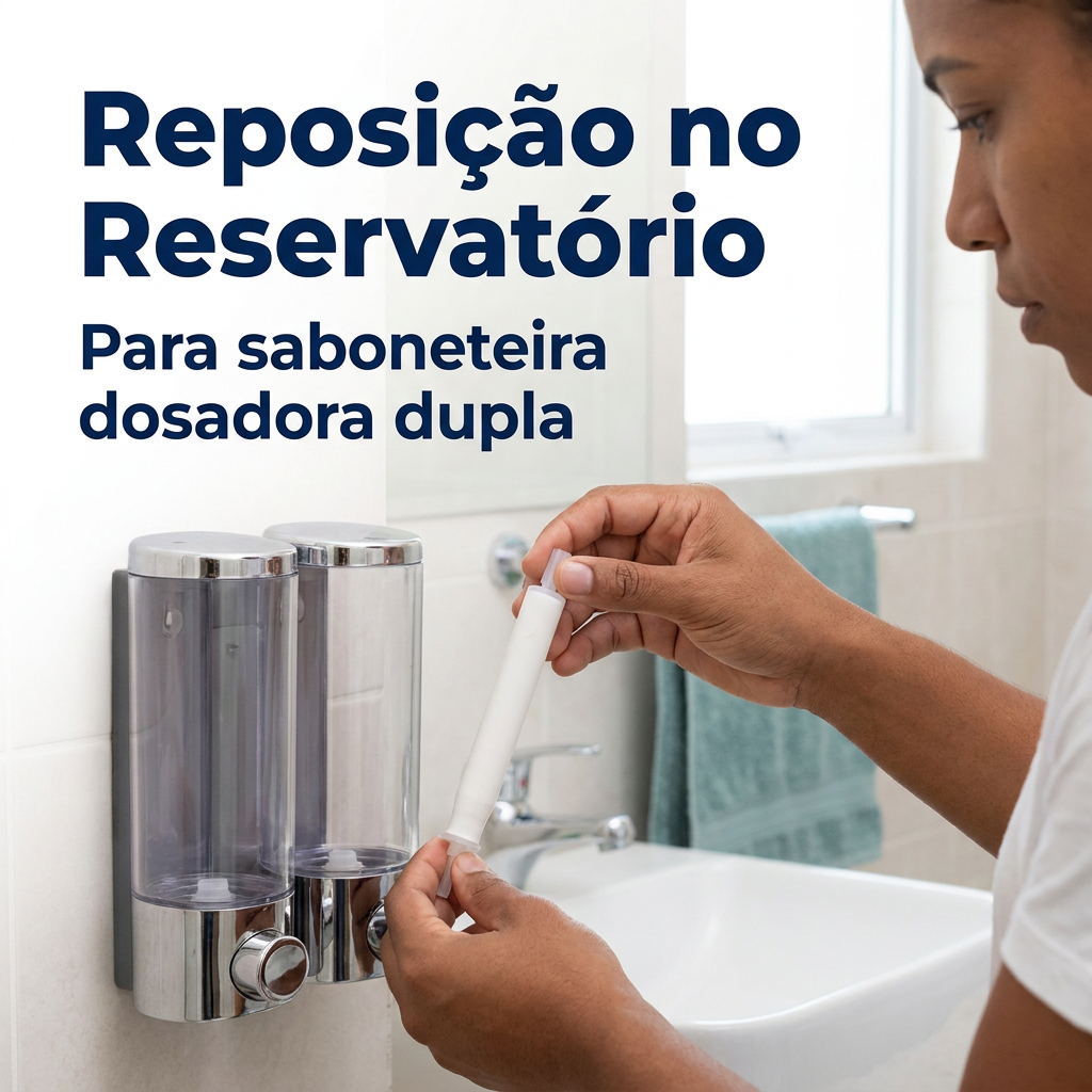 VÁLVULA LÍQUIDA DOSADORA - RESERVATÓRIO DE SABONETEIRA DOSADORA DUPLA - NOBRE TOP 