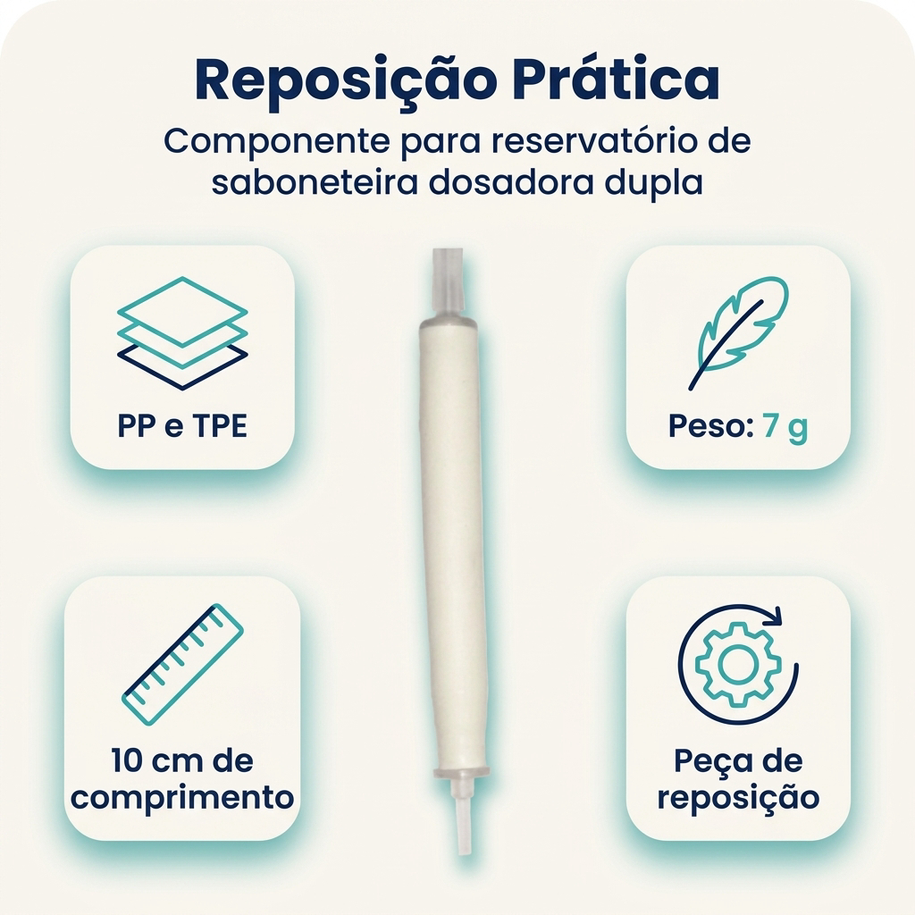 VÁLVULA LÍQUIDA DOSADORA - RESERVATÓRIO DE SABONETEIRA DOSADORA DUPLA - NOBRE TOP 