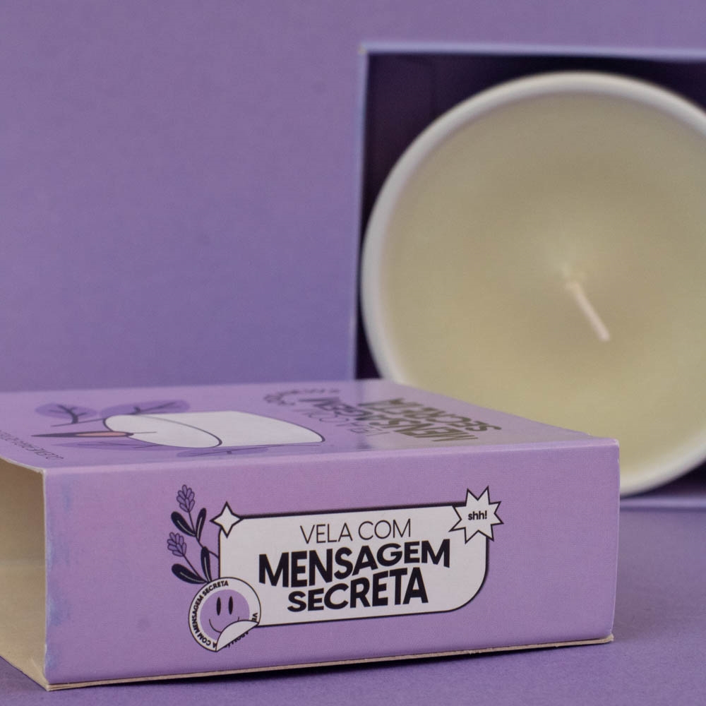 Vela com Mensagem Secreta Vanilla Make a Wish